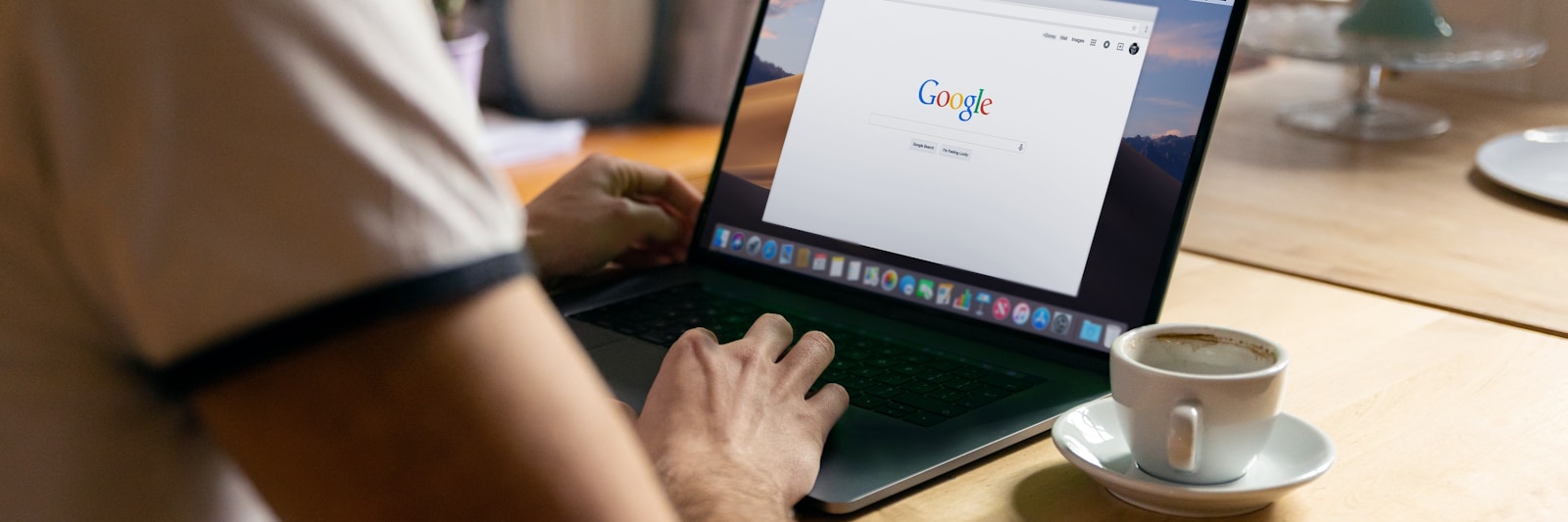person using black laptop computer
