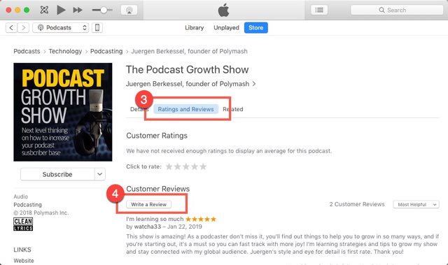 Podcast Growth Show Reviews How To Step 02-640 Podcast Growth Show Reviews How To Step 02-640