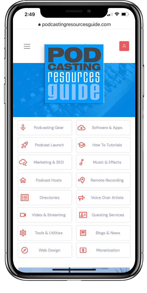 New PRG Phone Graphic Podcasting Resources Guide iPhone Graphic